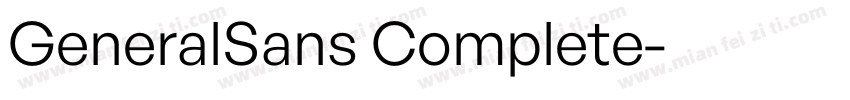 GeneralSans Complete字体转换